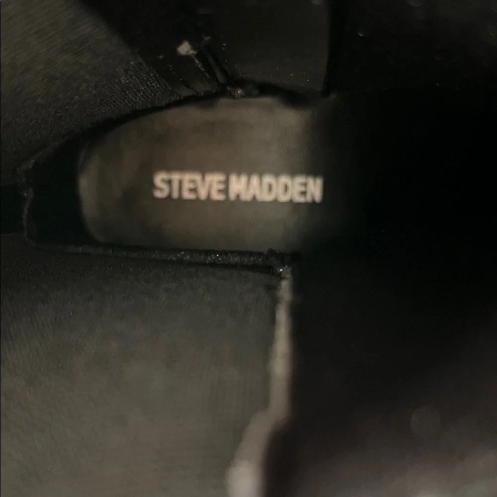 Steve Madden Black Kids Boots with Silver Trim